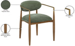 Riccio - Fabric Dining Arm Chair (Set of 2) - Walnut Frame
