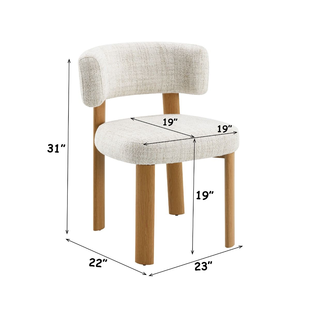 Ogin - Side Chair (Set of 2) - Beige & Gray