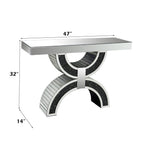 Nysa - Console Table With Faux Crystals - Mirrored