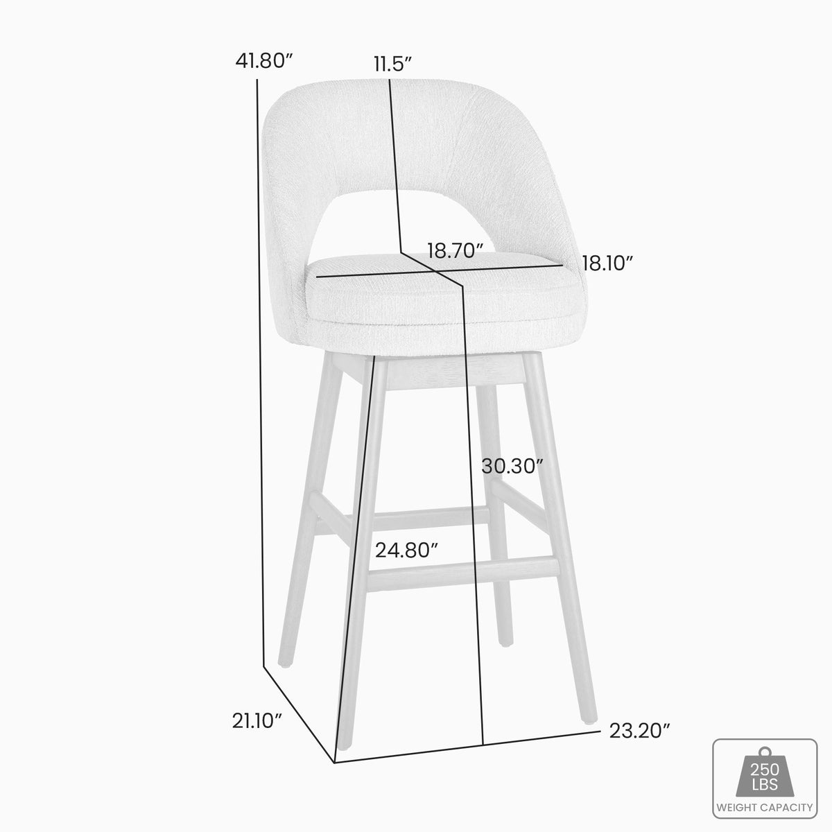 Adrian - Swivel Barstool