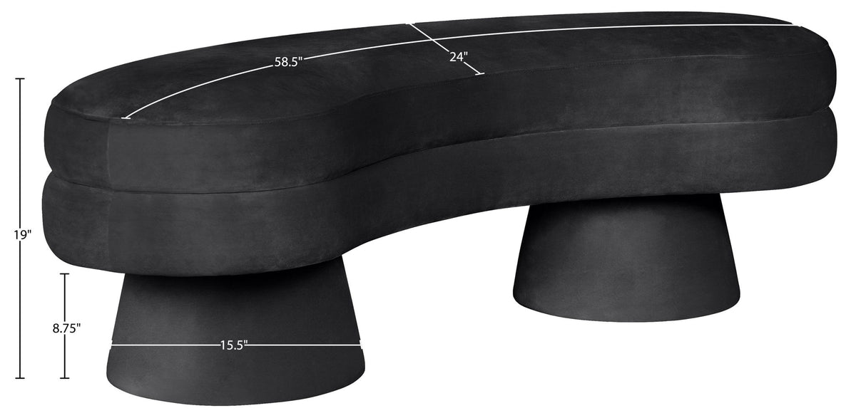 Zenna - Velvet Bench