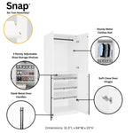 Manhattan Lee - Wardrobe Closet With Hanging Rod And Shoe Shelves