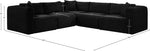 Shaggy - 5 Piece Modular Corner Sectional