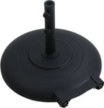 Amalfi - Patio Umbrella - Black Base / Light Brown Pole