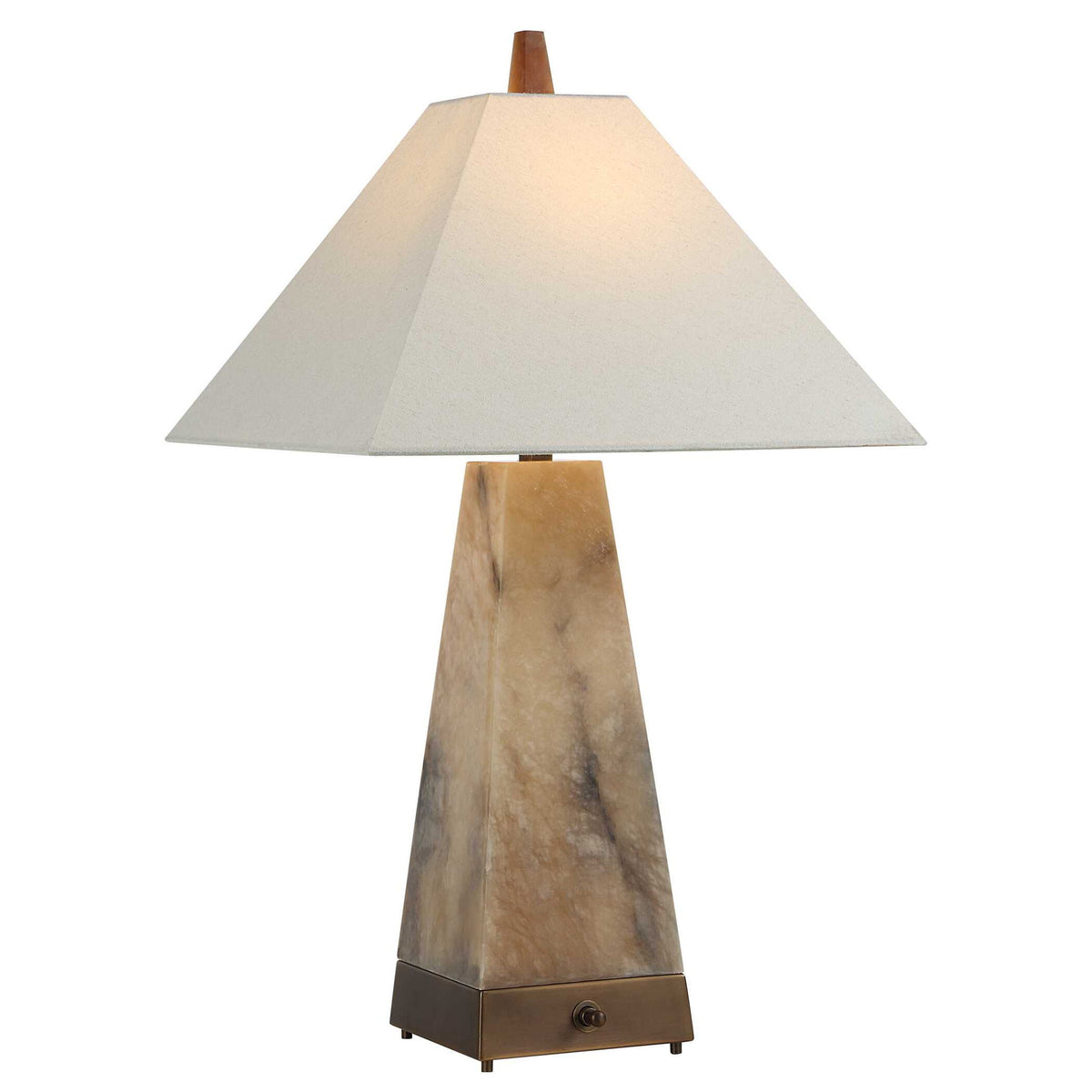 Lit Pyramid - Table Lamp - Beige
