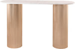 Cindra - Genuine Marble Top And Iron Base Console Table