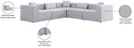 Cube - Linen 5 Piece Modular Corner Sectional