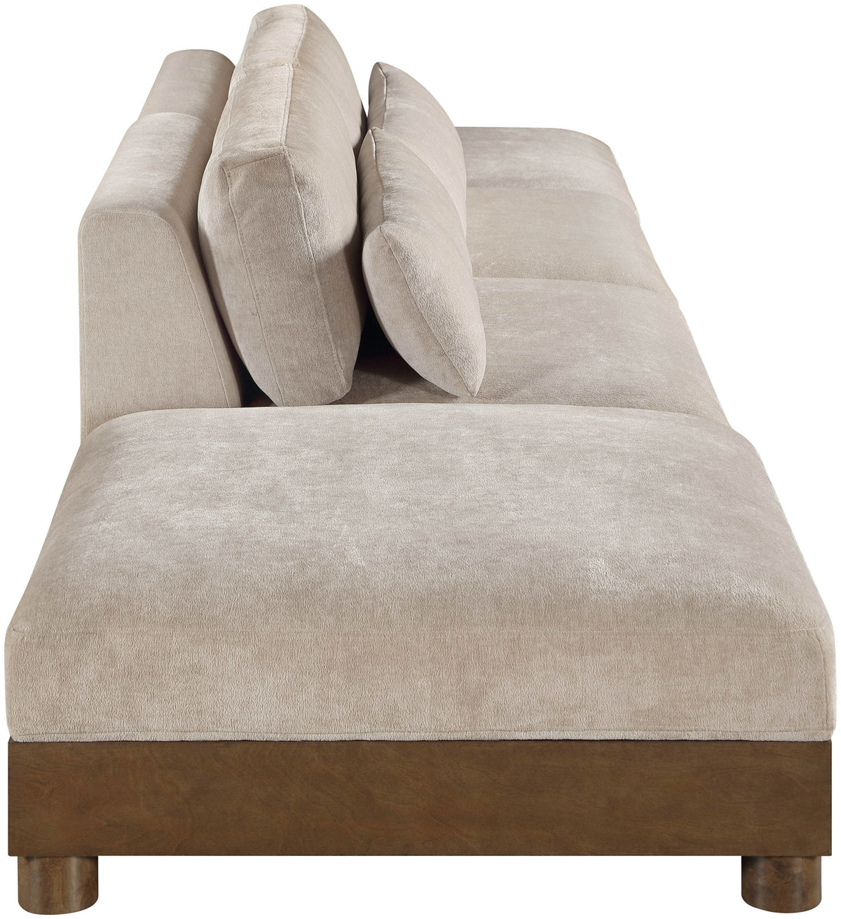 Turin - Chenille Fabric Upholstered Modular Sectional - Taupe