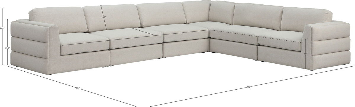 Beckham - 6 Piece Modular Corner Sectional