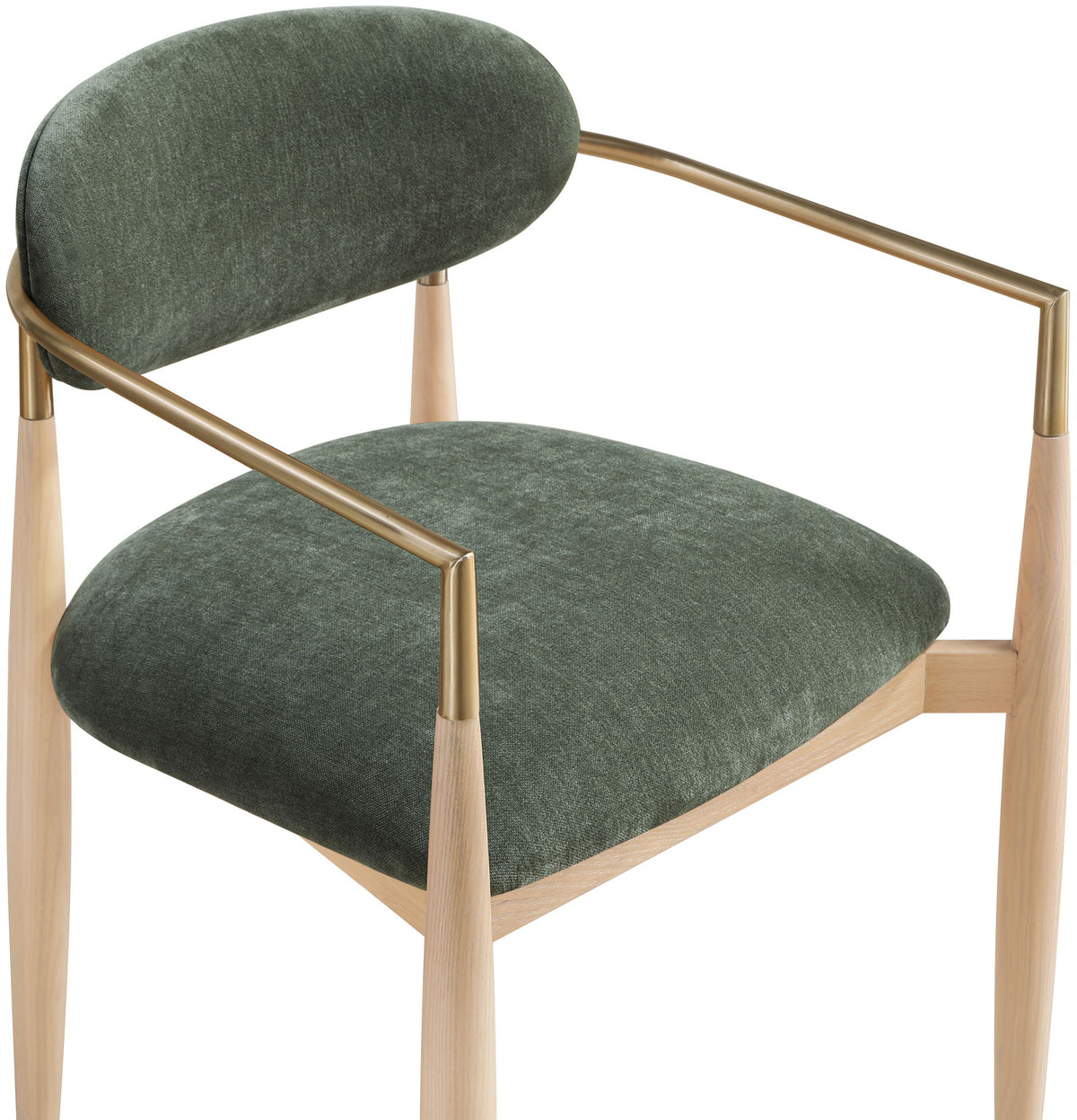 Riccio - Fabric Dining Arm Chair (Set of 2) - Natural Frame