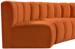 Arc - Velvet 6 Piece Curved Modular Sofa