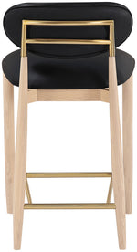Riccio - Stool - Natural And Gold Frame