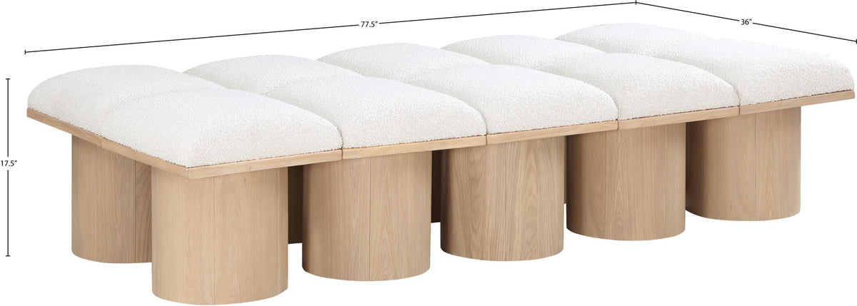 Pavilion - 10 Piece Modular Bench With Natural Base