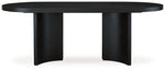 Rowanbeck - Oval Dining Room Table - Black