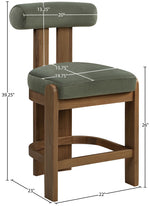 Arienzo - Velvet Upholstered Counter Stool (Set of 2)