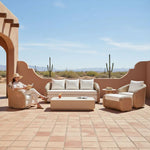 Pavilion - Powder Coated Metal Outdoor Conversation Set With Cushions