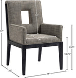 Gwendolyn - Dining Arm Chair With Black Frame