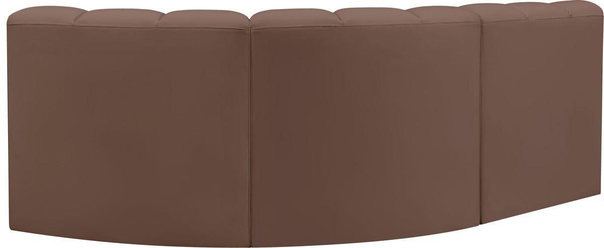 Arc - Faux Leather 3 Piece Sofa