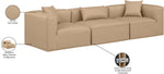 Cube - Modular 3 Piece Sofa - Tan