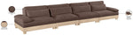 Turin - Chenille Fabric Upholstered Modular Sectional - Brown