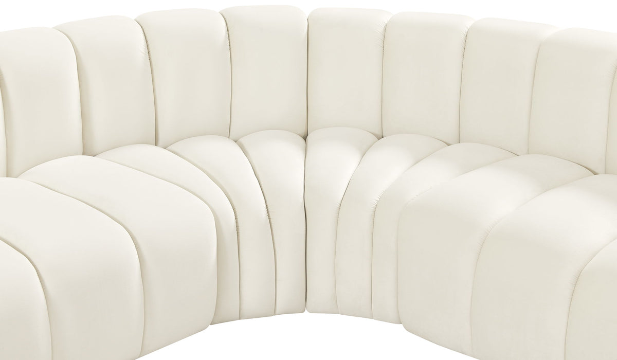 Arc - Velvet 5 Piece U-Shaped Modular Sofa
