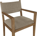 Avon - Linen Textured Performance Fabric Dining Arm Chair