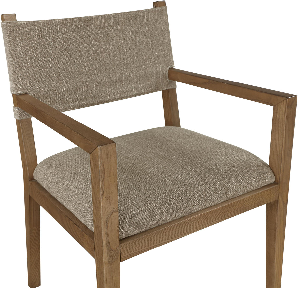 Avon - Linen Textured Performance Fabric Dining Arm Chair