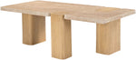 Ravenna - Genuine Fabric Travertine And Oak Wood Table