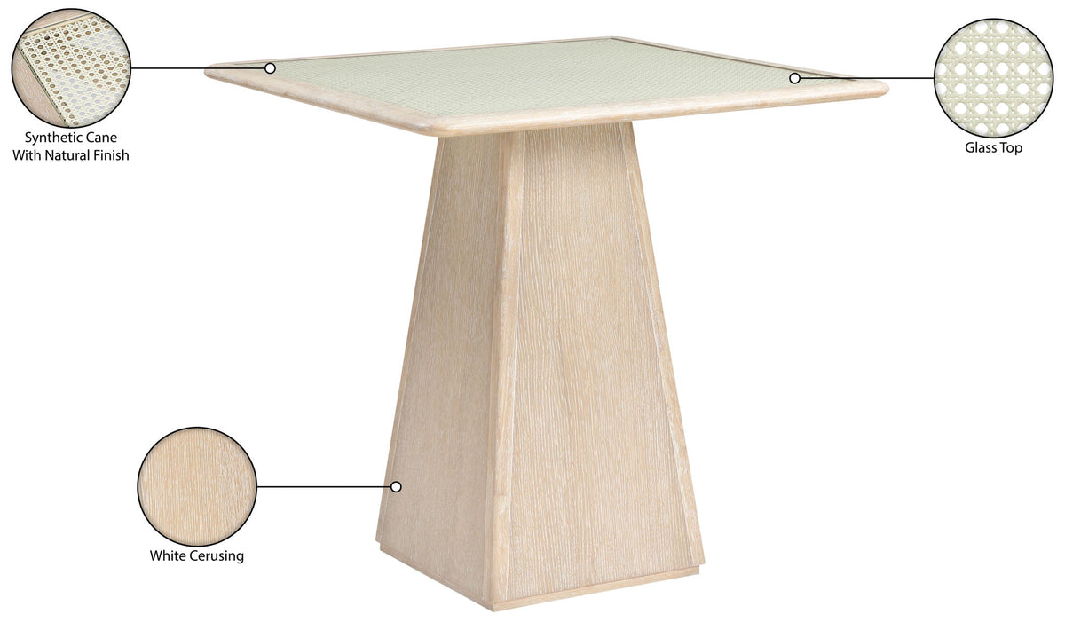 Atrium - Glass Top And Wood Base Dining Table