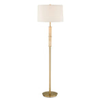 Verlaine - Travertine Floor Lamp - Brass,Gold