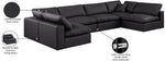 Comfy - 6 Piece Faux Leather Modular Armless Sectional