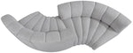 Arc - Boucle Fabric 4 Piece Curved Modular Sofa