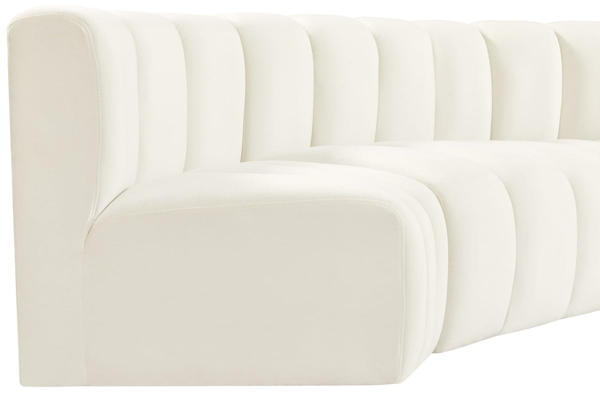 Arc - Velvet 4 Piece Curved Modular Sofa