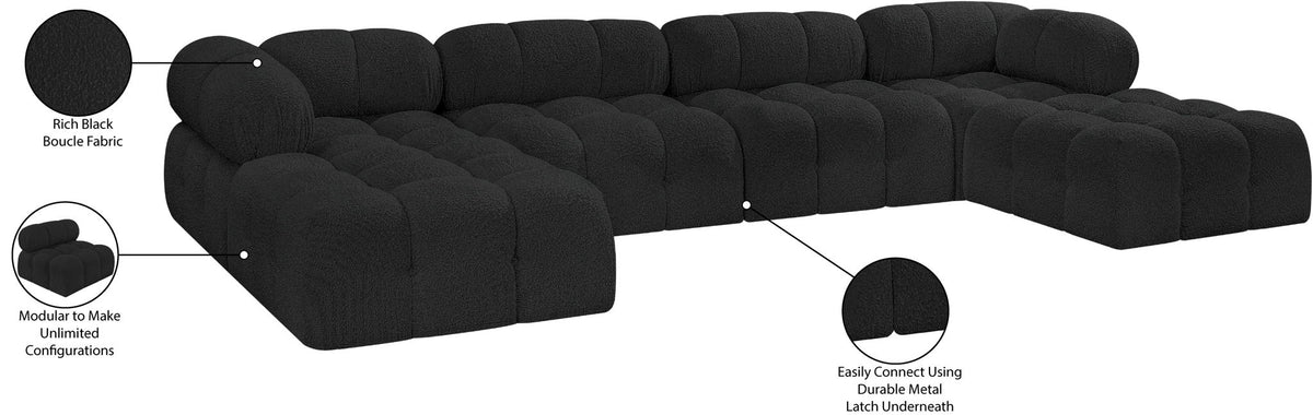 Ames - 6 Piece Fabric Modular U-Shaped Sectional
