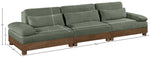 Turin - Chenille Fabric Upholstered Modular Sectional - Green