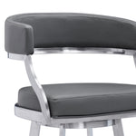 Saturn - Counter Height Bar Stool - Brushed Stainless Steel