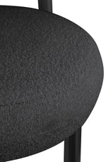 Bordeaux - Boucle Fabric Accent Chair With Black Legs