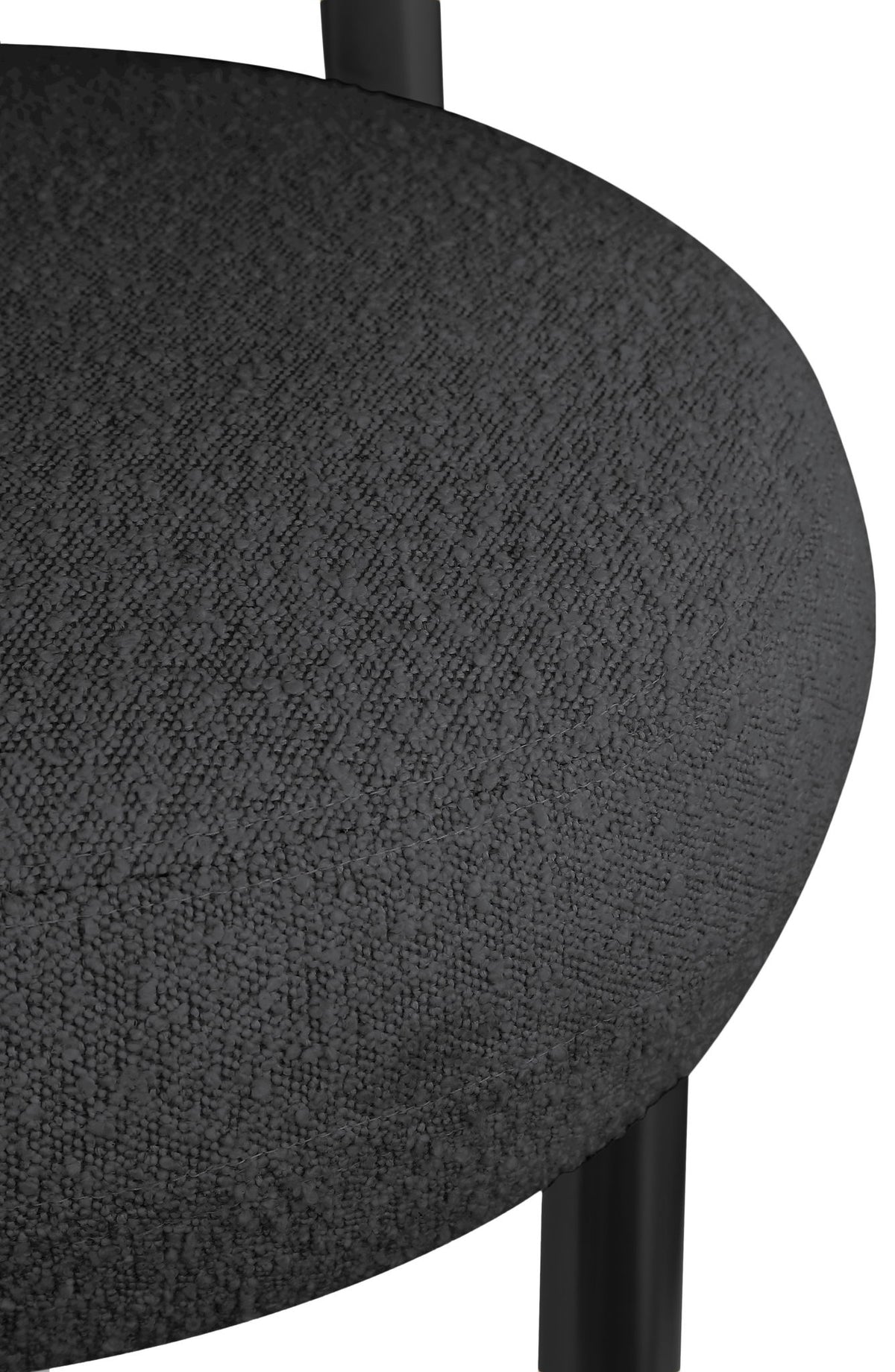 Bordeaux - Boucle Fabric Accent Chair With Black Legs