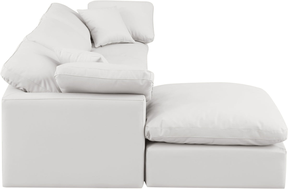 Indulge - Faux Leather 4 Piece Modular Sectional With Chaise