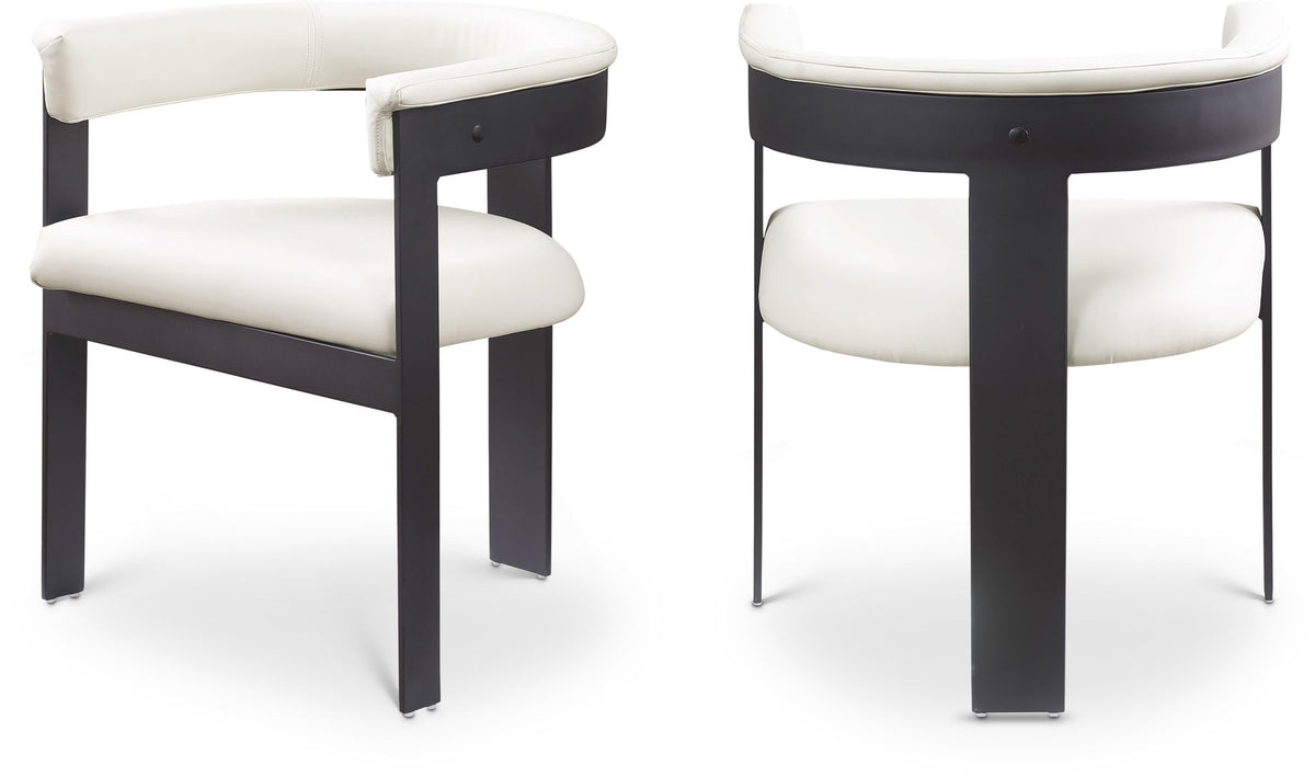 Romeo - Faux Leather Dining Chair With Black Base (Set of 2)