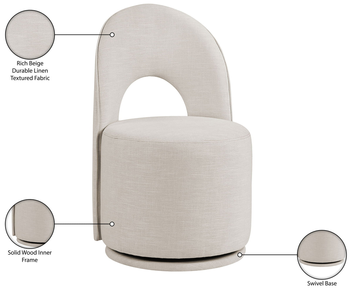 Cirelle - Linen Textured Performance Fabric Dining Chair (Set of 2)
