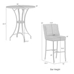 Winslow - 5-Piece Round Walnut Wood Tabletop Pub Table Set With Stools, Seats Up To 4 - Mushroom Brown