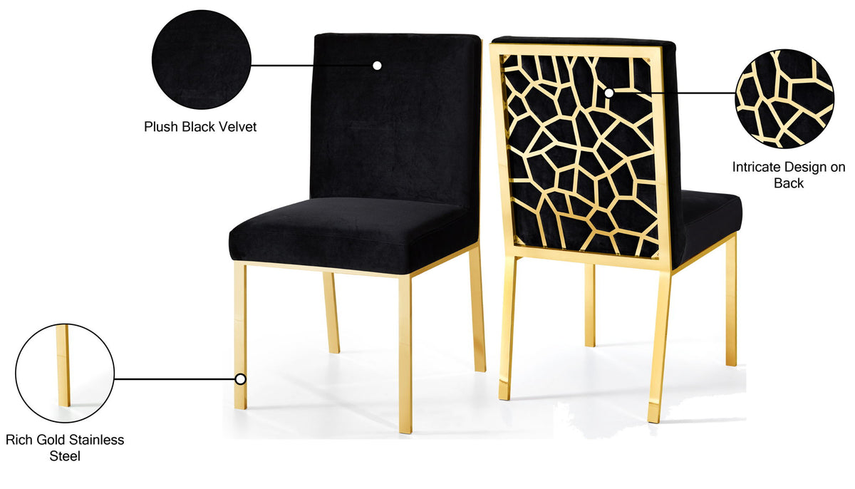 Opal - Dining Chair with Gold Legs (Set of 2)