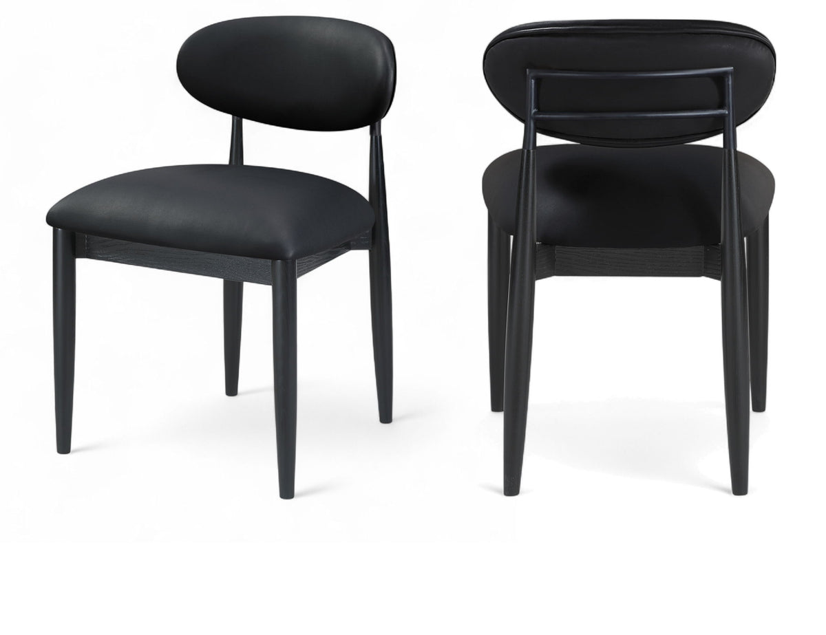 Riccio - Side Chair (Set of 2) - Black Frame