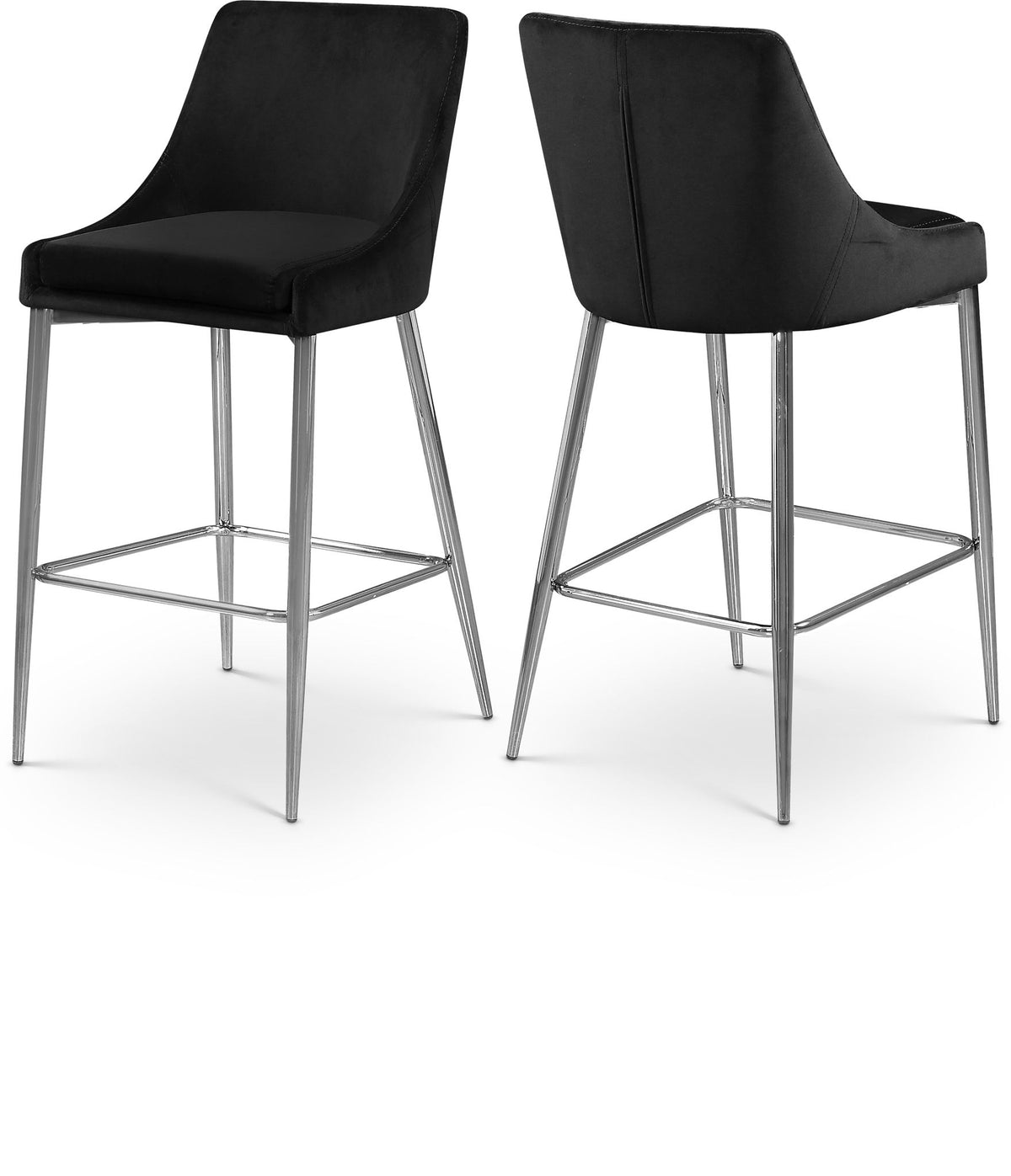 Karina - Stool with Chrome Legs (Set of 2)