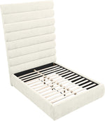 Adam - Chenille Fabric Bed With 89" Headboard