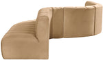 Arc - Velvet 8 Piece Curved Modular Sofa