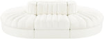 Rummi - Oval Velvet Performance Fabric Upholstered 6 Piece Modular Sectional