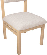 Roundhill - Fabric Dining Chair (Set of 2) - Natural Frame