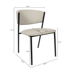 Manhattan Drift - Vegan Leather Metal Side Chair (Set of 4)